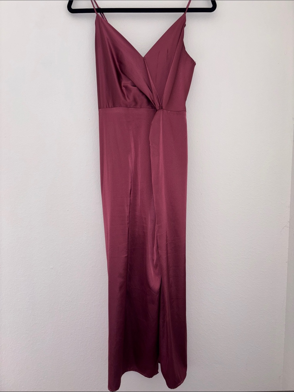 ASTR the Label Dusty Rose Satin Slip Dress - S